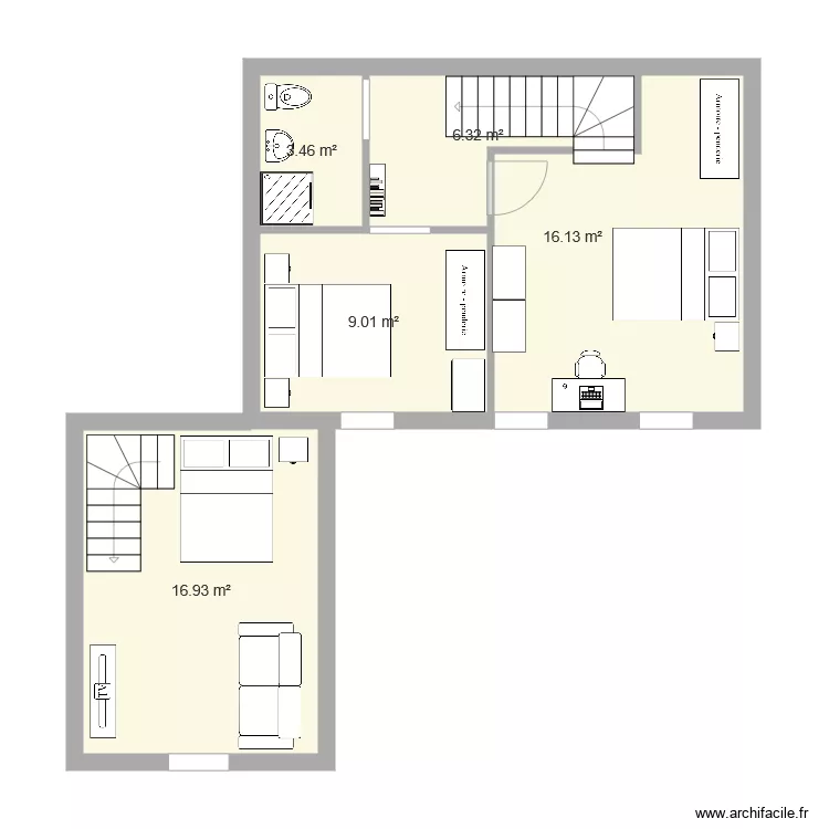 Plounevez étage. Plan de Plounevez étage. Plan de