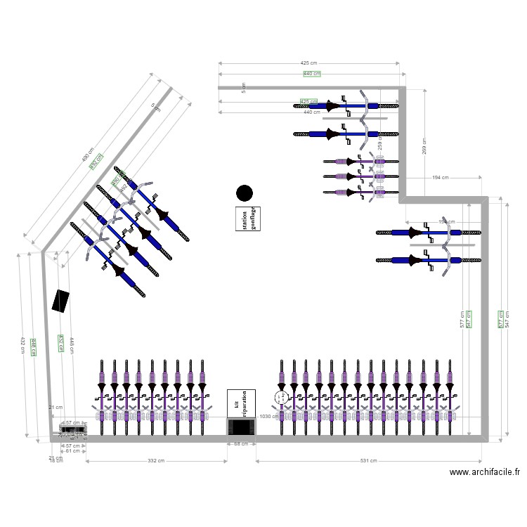 Saint-Pierre/Uccle. Plan de 3 pièces et 0 m2