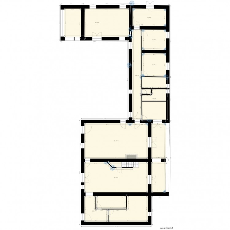 bernos. Plan de 0 pièce et 0 m2