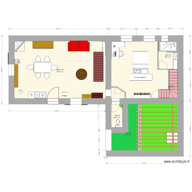 salon. Plan de 0 pièce et 0 m2