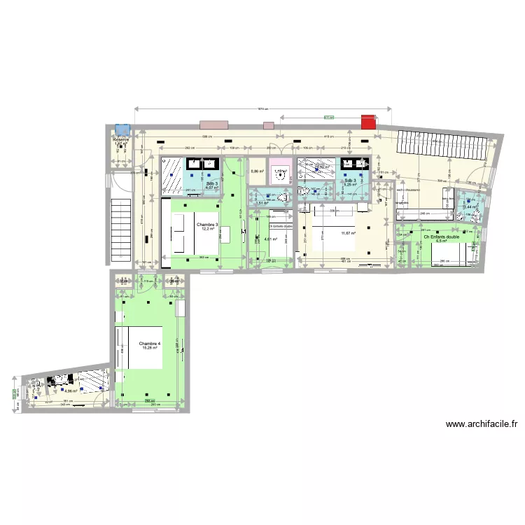 LES ANGLES Chambres 2022. Plan de 
