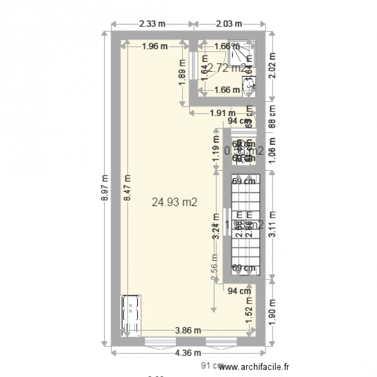 soubiran RDC existant 1ER ETAGE. Plan de 0 pièce et 0 m2