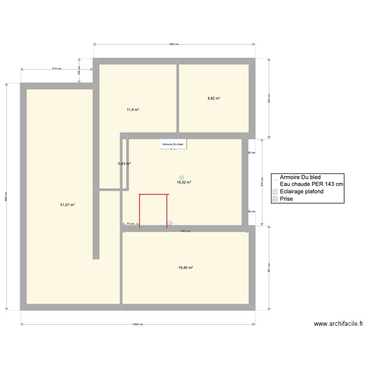 6ème étage Yann Sohier Lorient . Plan de 0 pièce et 0 m2