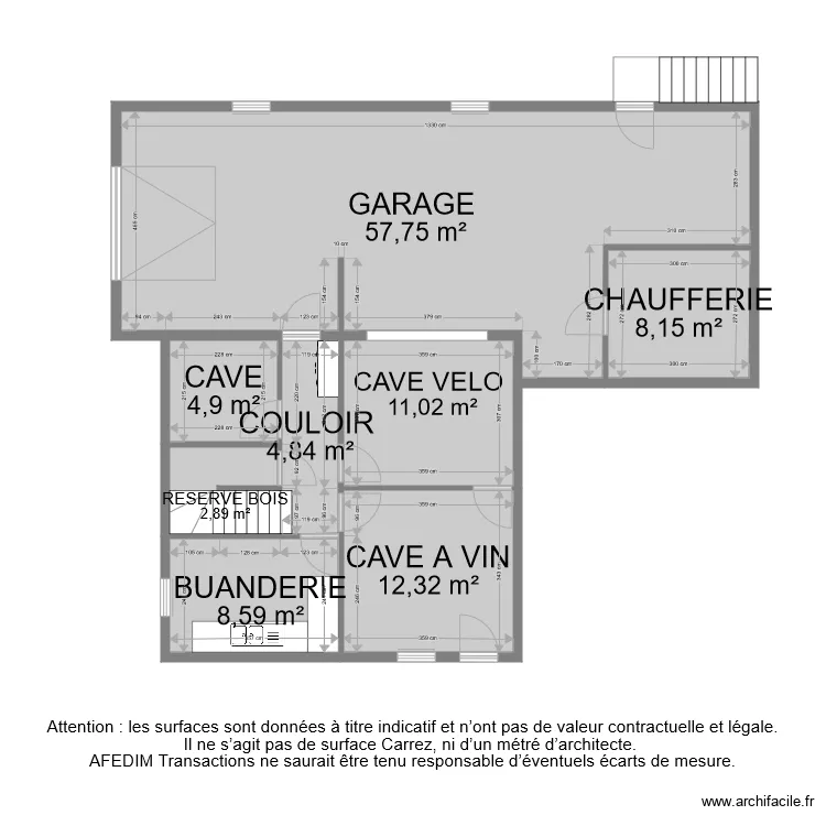 BI 7640 SOUS SOL PASCAL. Plan de 