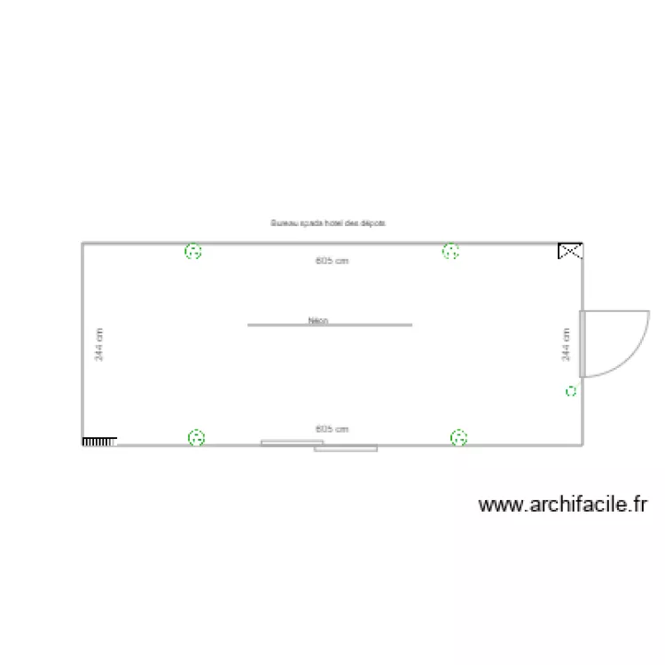 bureau spada hotel des d&eacute;pots. Plan de 