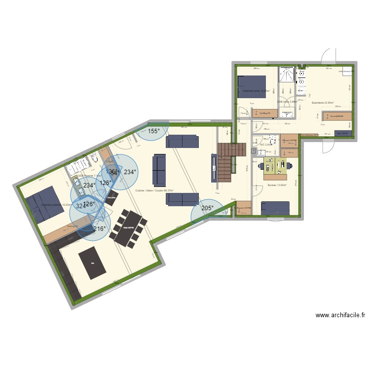 VougyFontimpe FP. Plan de 17 pièces et 227 m2