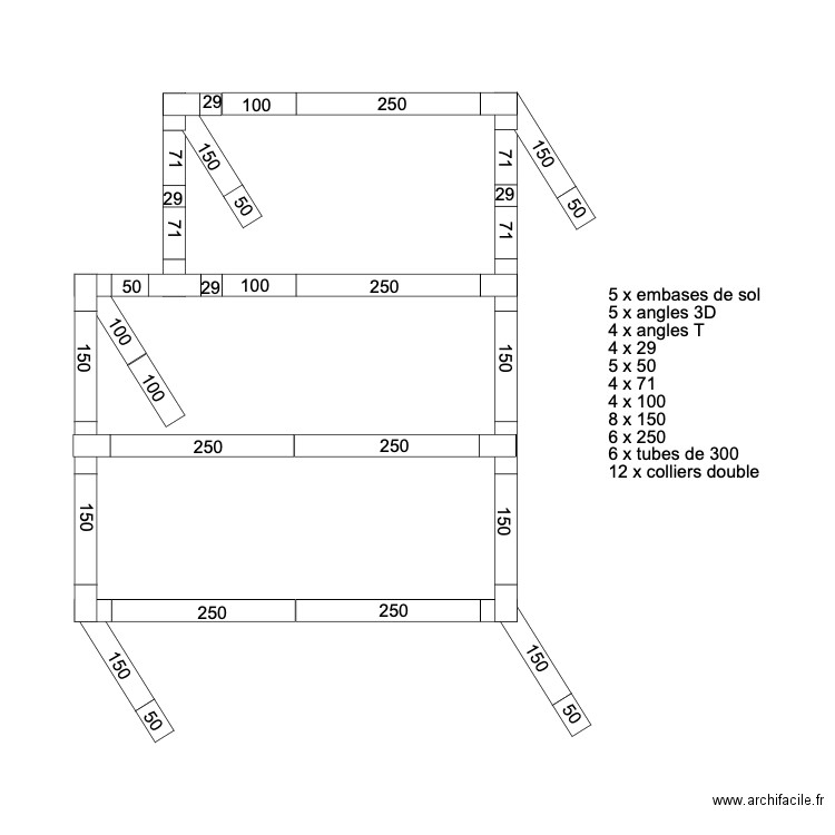 Truss UER listing VF. Plan de 0 pièce et 0 m2