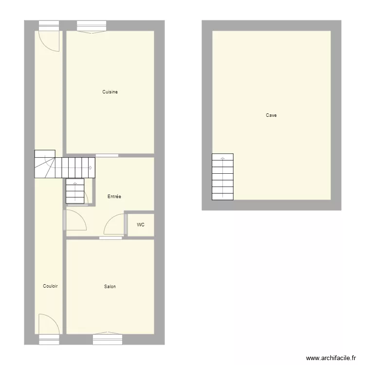 Croquis BRAUER devant rdch. Plan de 