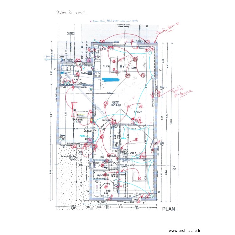 DOUAUD Coiinne. Plan de 0 pièce et 0 m2