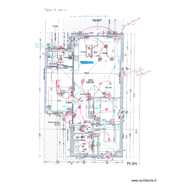DOUAUD Coiinne. Plan de 
