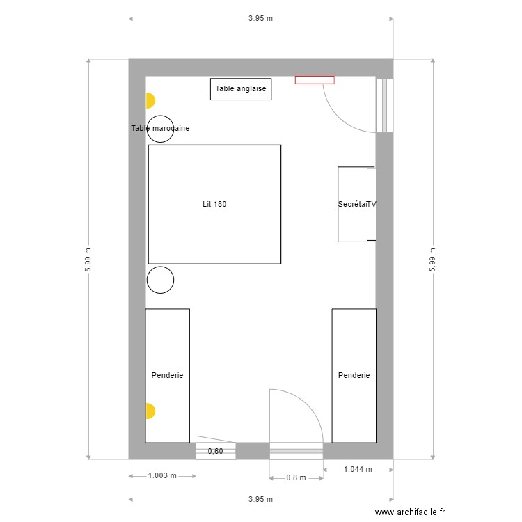 Chambre 3. Plan de 0 pièce et 0 m2