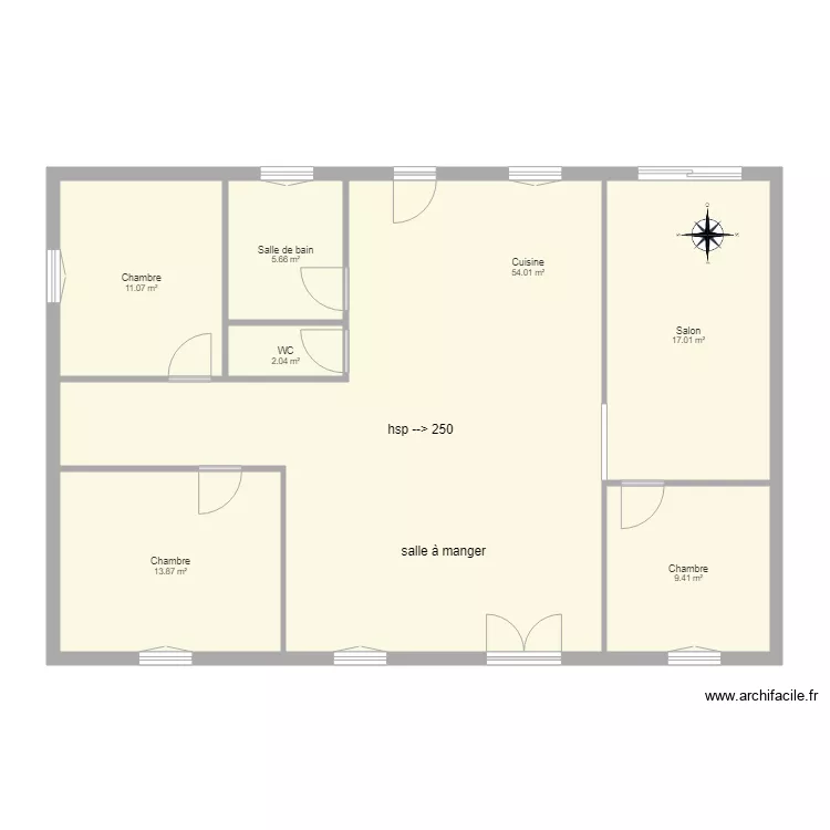 ROCHES Craintilleux. Plan de 
