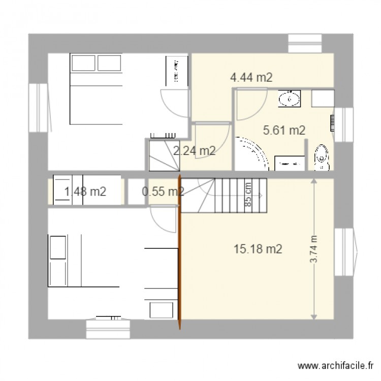 grange V26 1 er étage 12 déc. Plan de 0 pièce et 0 m2