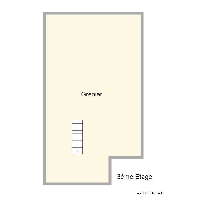 Croquis PETERLIN grenier. Plan de 0 pièce et 0 m2