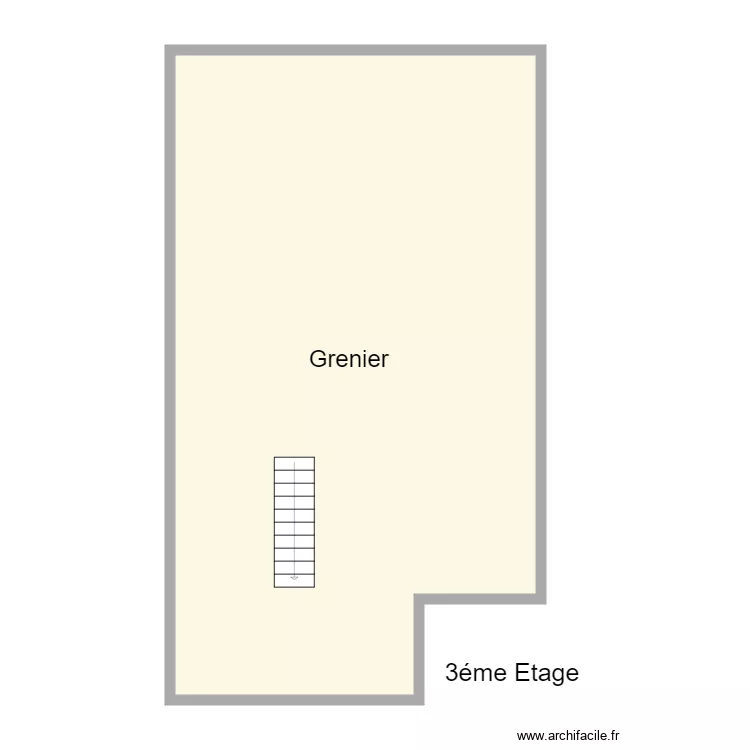 Croquis PETERLIN grenier. Plan de 