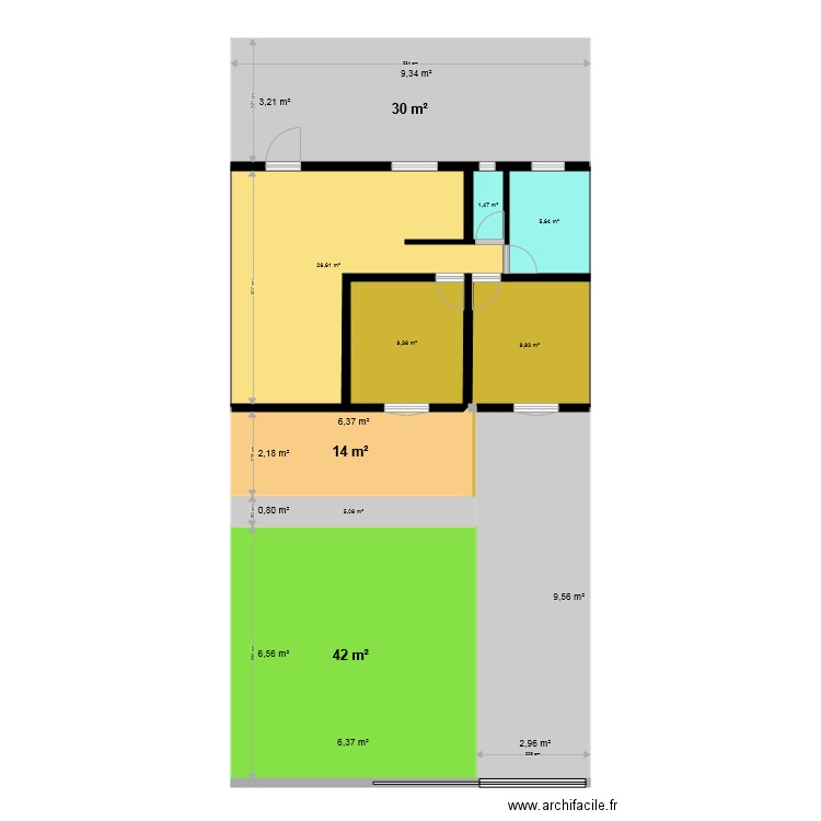 SIBY Général. Plan de 10 pièces et 171 m2