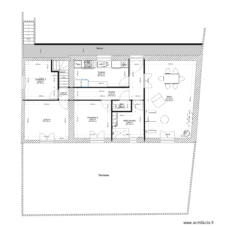 ROBELIN AMENAGEMENT. Plan de 11 pièces et 105 m2