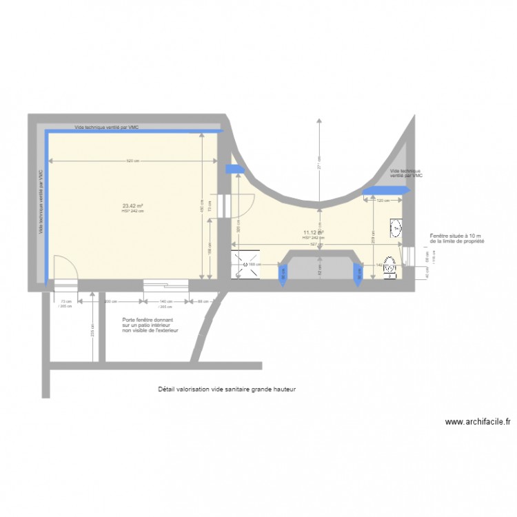 Espace à aménager modifié 3. Plan de 0 pièce et 0 m2