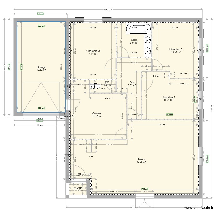 Plan Maison ok 1. Plan de 0 pièce et 0 m2