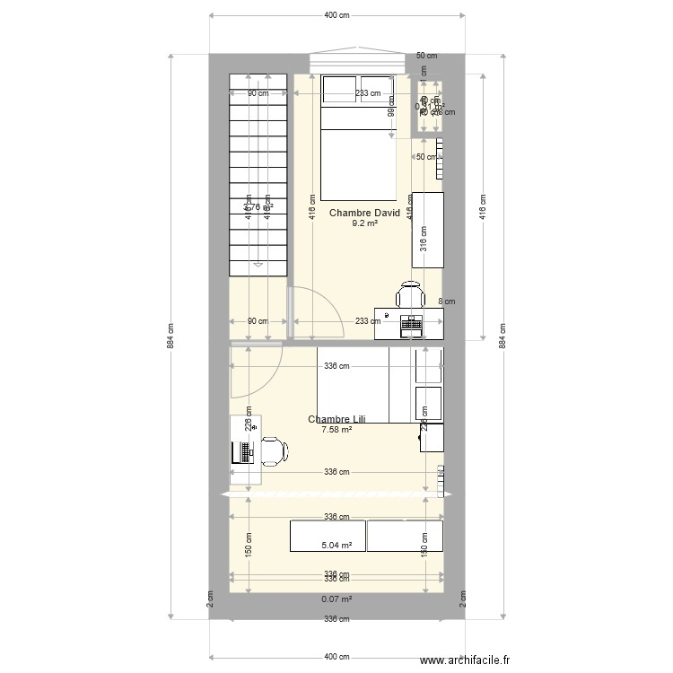 Chambre second 2. Plan de 0 pièce et 0 m2