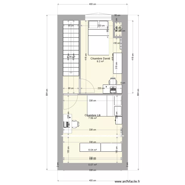 Chambre second 2. Plan de 