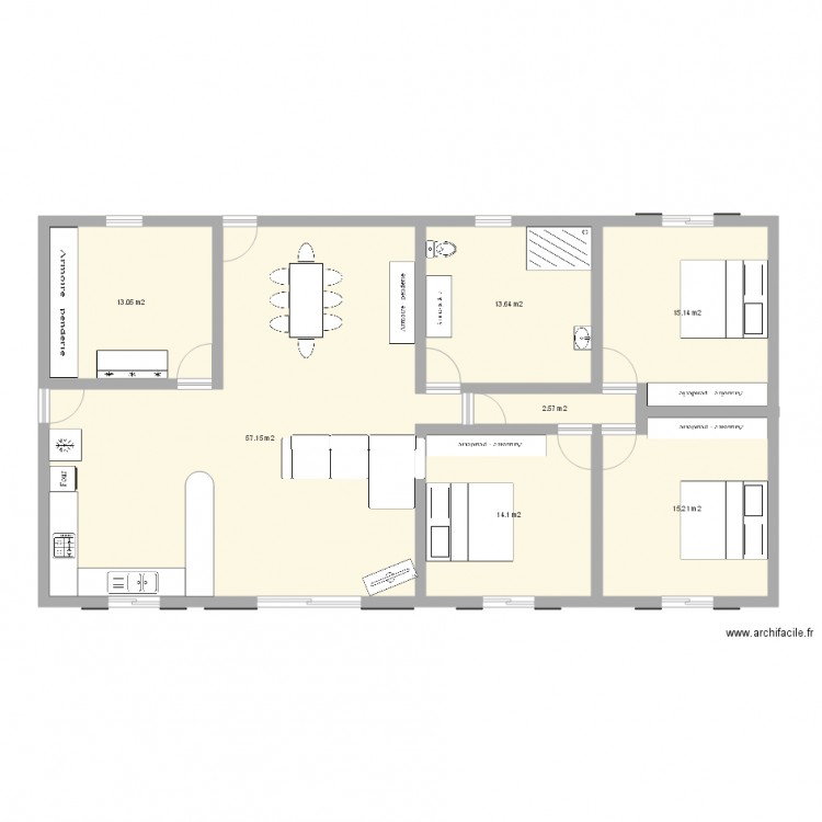 Villa F4. Plan de 0 pièce et 0 m2