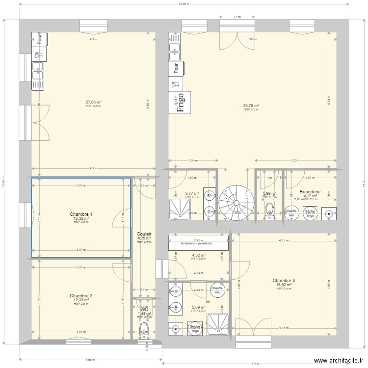 UZESTE ETAGE PROJET ETABLE GRANGE. Plan de 0 pièce et 0 m2