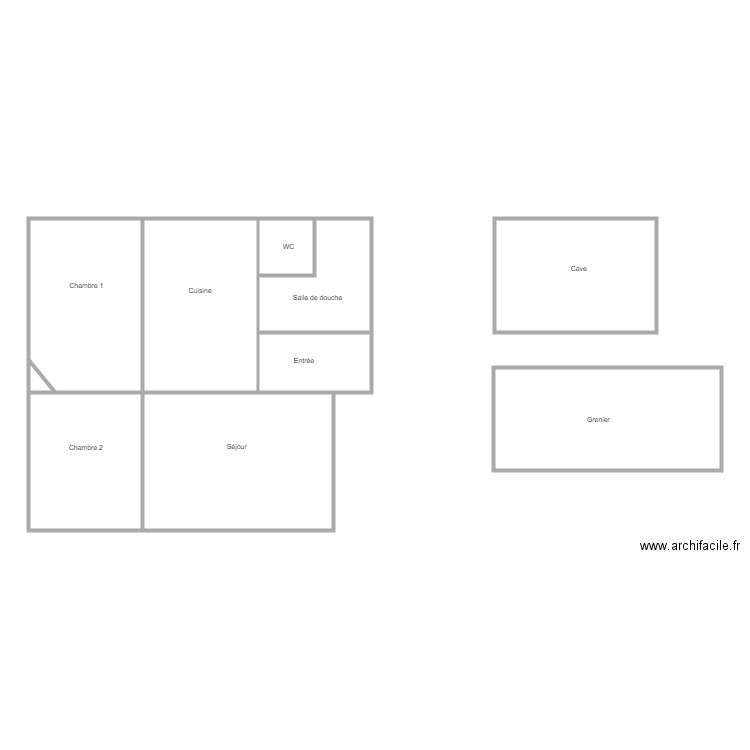 1er gauche saint julien. Plan de 0 pièce et 0 m2