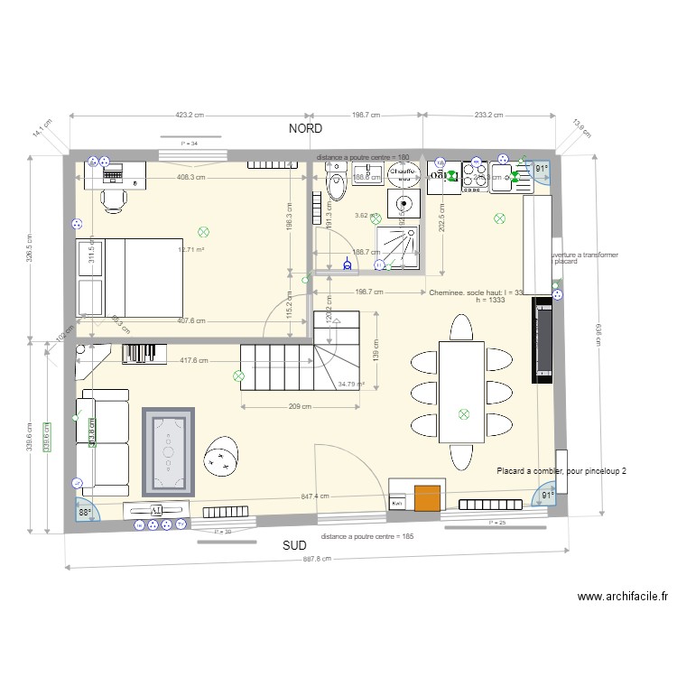 RDC Pinceloup 1 Option3. Plan de 0 pièce et 0 m2