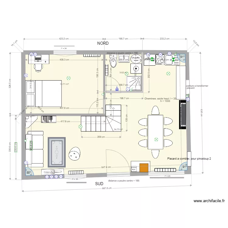 RDC Pinceloup 1 Option3. Plan de 