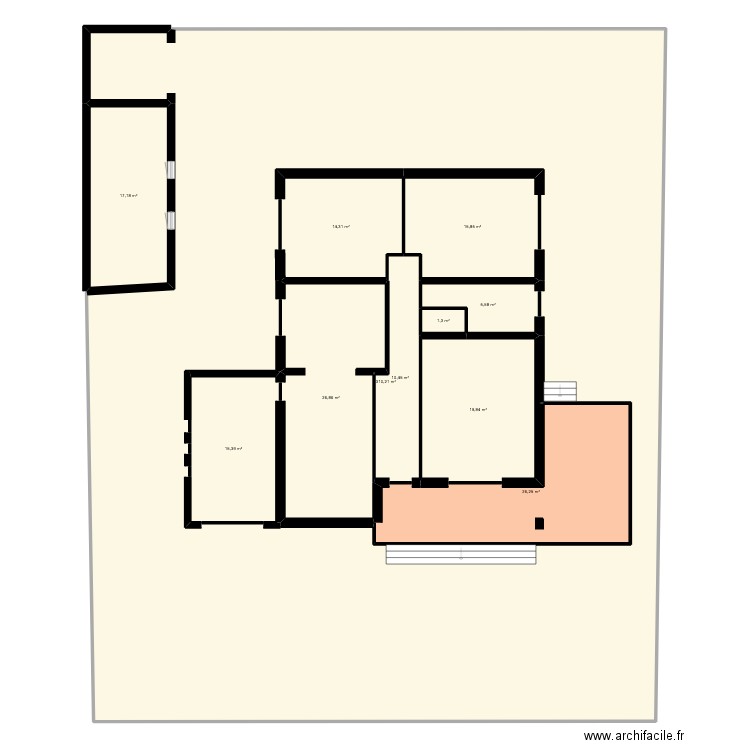 FONTANA. Plan de 11 pièces et 616 m2