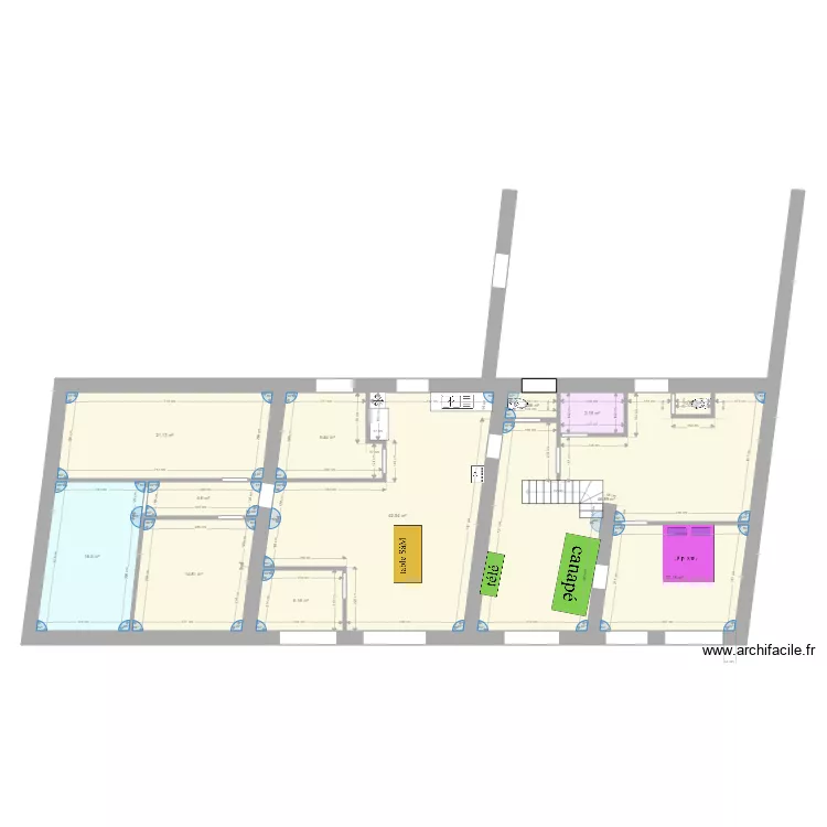 B apr&egrave;s archi . Plan de 