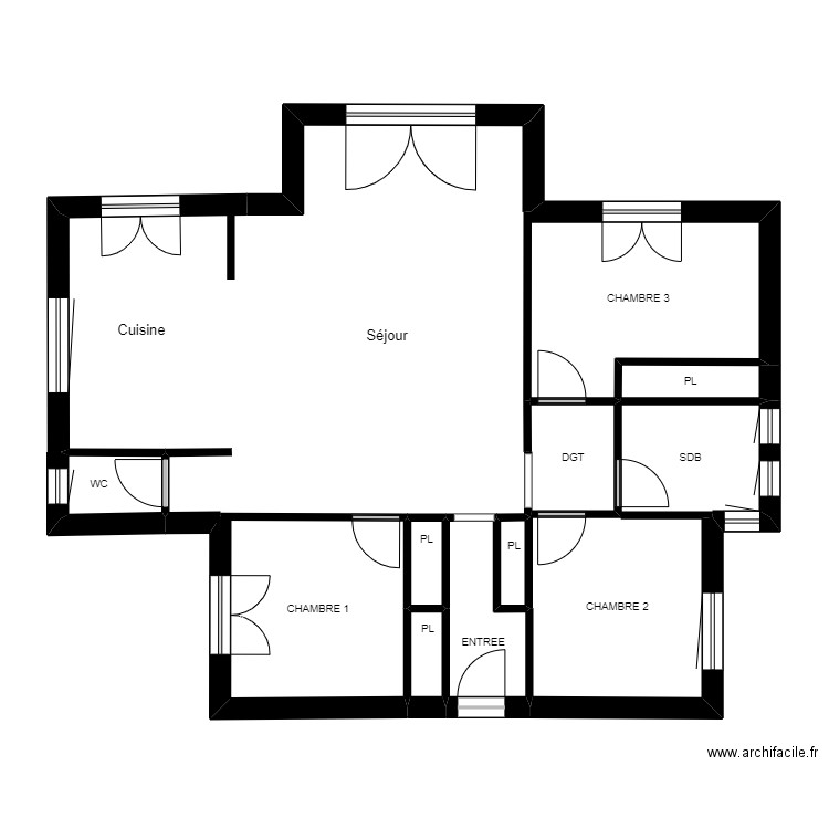 MATHIEU. Plan de 12 pièces et 84 m2