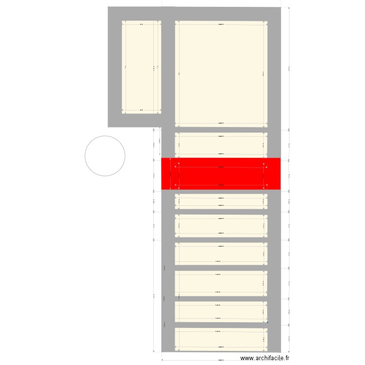 marche. Plan de 0 pièce et 0 m2