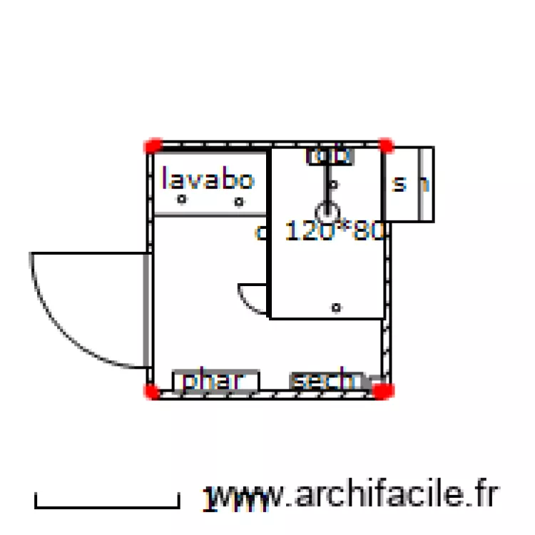libellule salle de bains. Plan de 