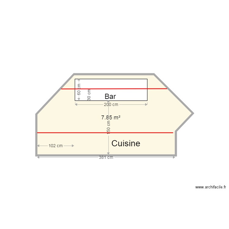 cuisine v2. Plan de 0 pièce et 0 m2