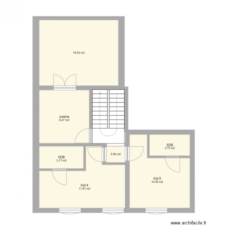 1er étage. Plan de 0 pièce et 0 m2