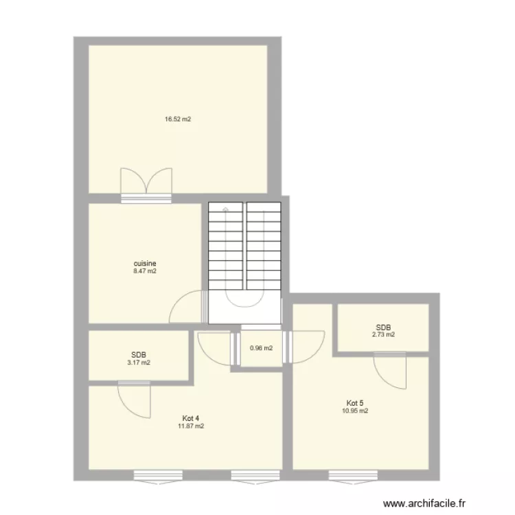 1er &eacute;tage. Plan de 