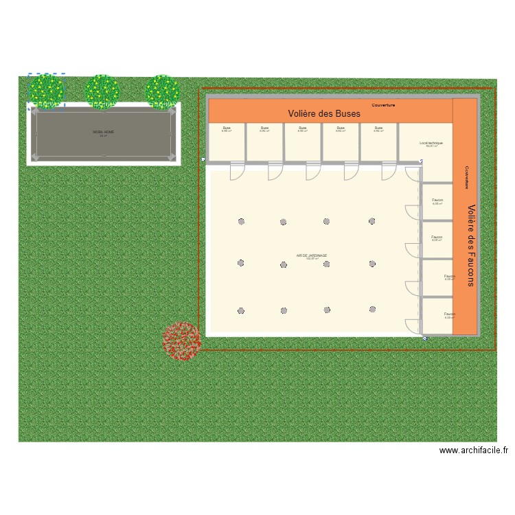 Volière . Plan de 0 pièce et 0 m2
