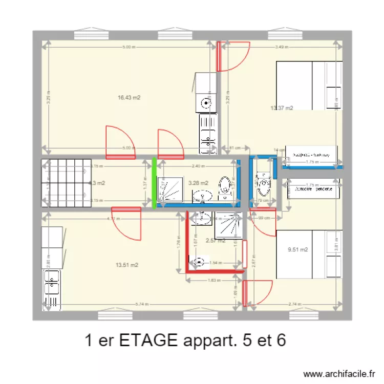 Montesquieu 1er etage projections 30 oct 2019. Plan de 