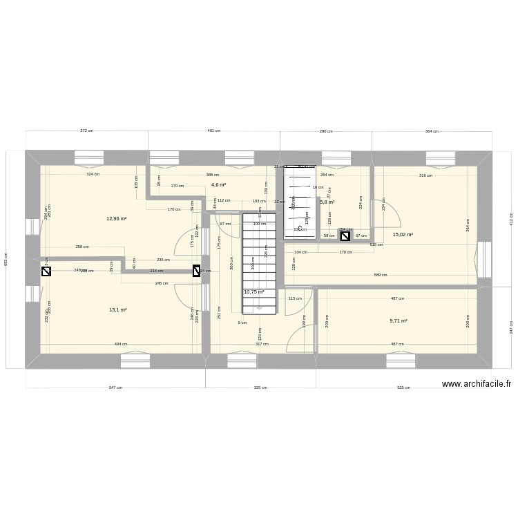 Remi - Etage vide. Plan de 0 pièce et 0 m2