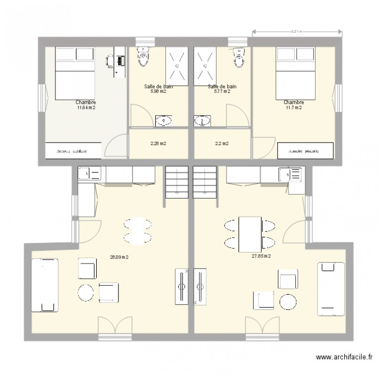 plan maison type  T2 Plan 8 pi ces 96 m2 dessin  par vinje