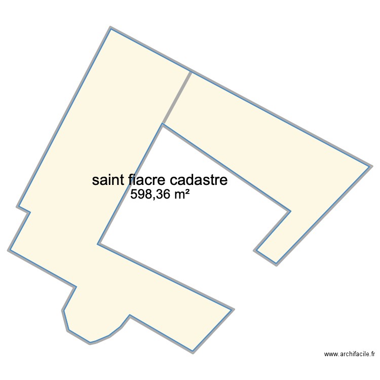 saint_fiacre_cadastre . Plan de 1 pièce et 598 m2
