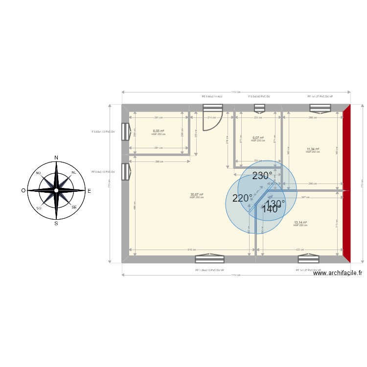 ML23010048 RÉSIDENCE LE CASTERASVILLA 6. Plan de 5 pièces et 72 m2