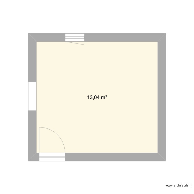 salle de sport Bouillard. Plan de 1 pièce et 13 m2