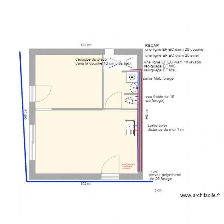 gite plomberie . Plan de 0 pièce et 0 m2