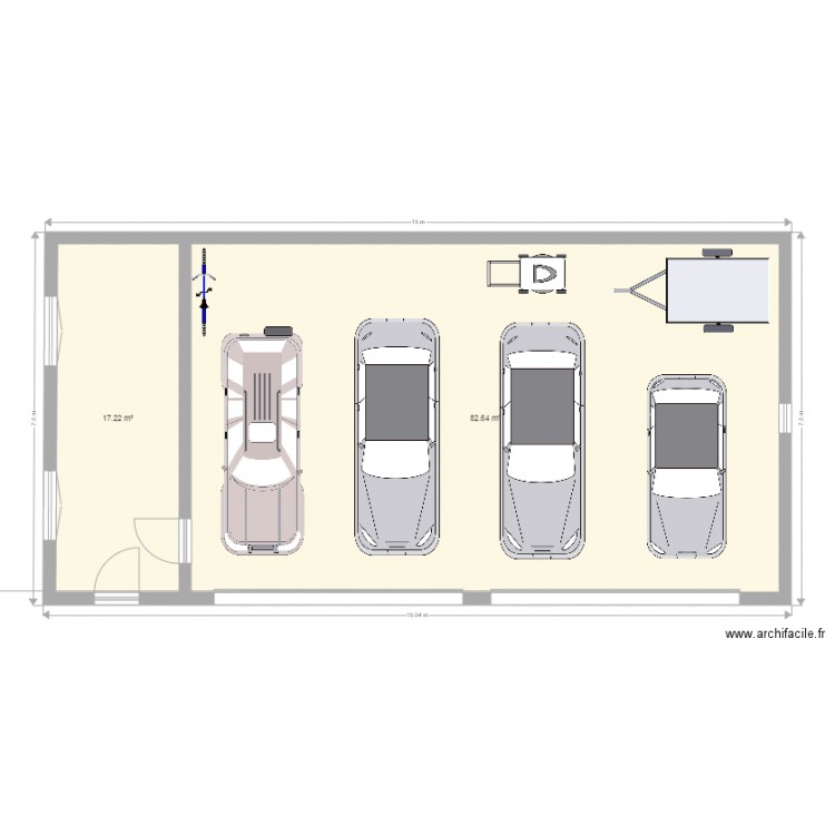 Garage plan de coupe 2. Plan de 0 pièce et 0 m2