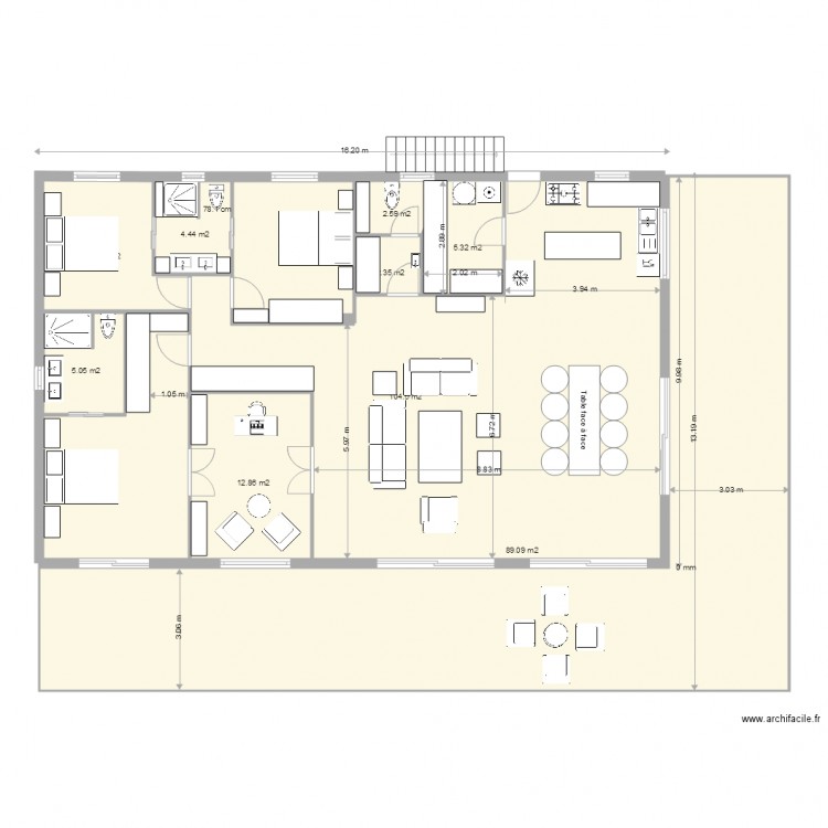 La case bambou plan 3 sans garage 2. Plan de 0 pièce et 0 m2