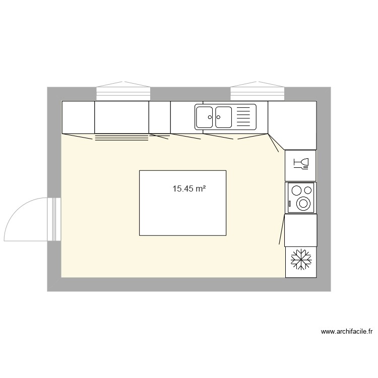 cuisine. Plan de 0 pièce et 0 m2