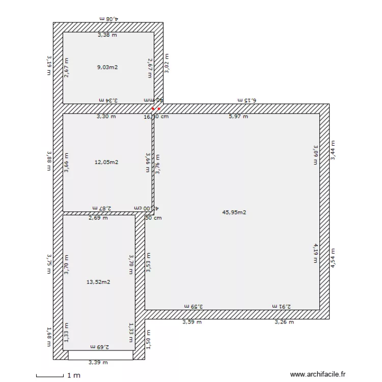 rdc maison r 1 avec chambre. Plan de 